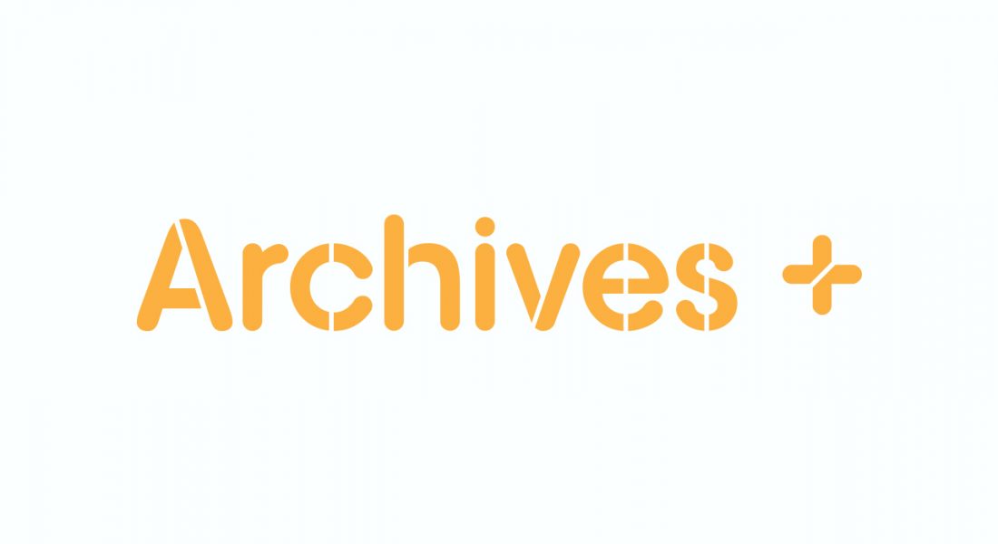 Archives + plus logo typography White