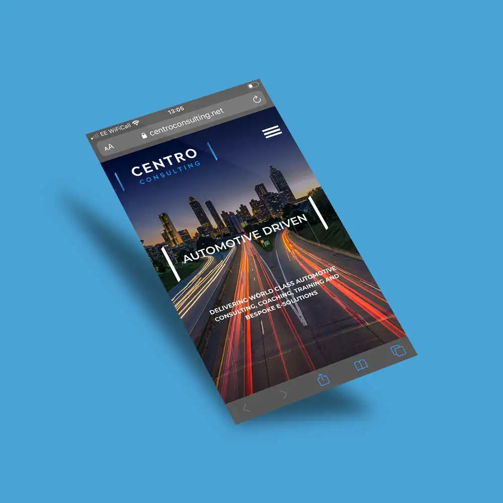 mobile website design for auto company