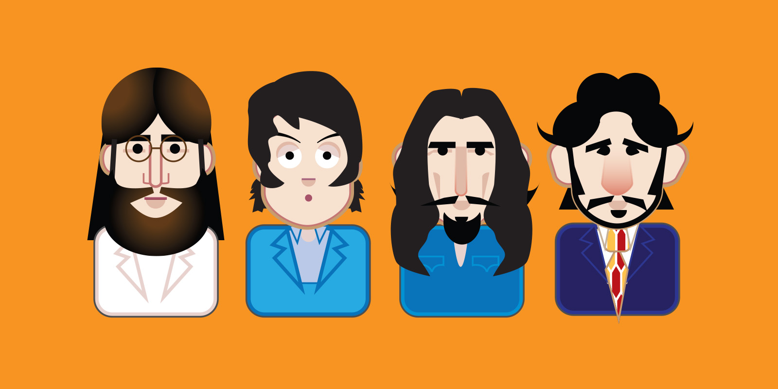 Beatle Emoji Abbey Road illustration character render