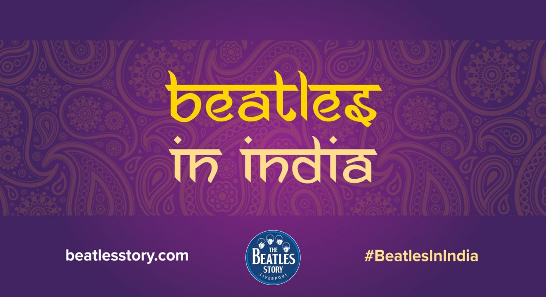 Beatles in India event graphic, GOTO Creative Stockport