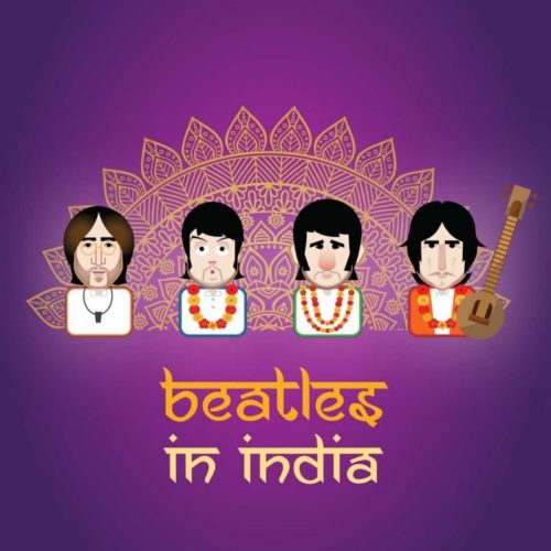 Beatles in India emoji, illustration GOTO Creative