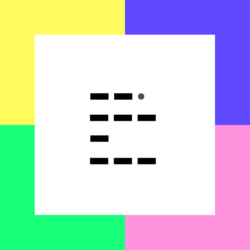 graphic spelling out goto morse code love