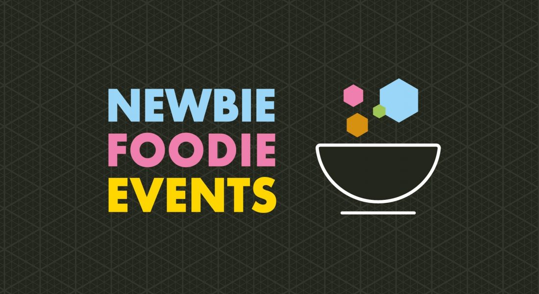 newbie foodie events brand ident