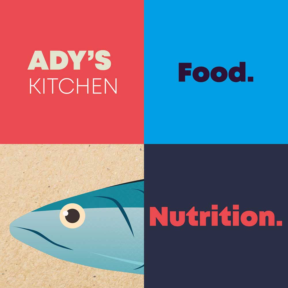 promotional graphic with fish head