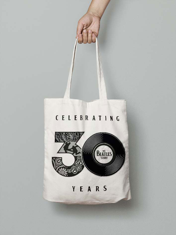 retro tote bag logo design