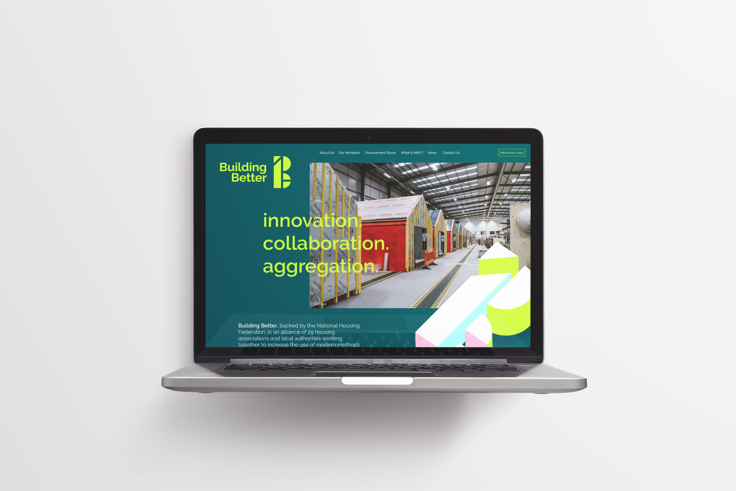 modern brand with new website using bright rib colour