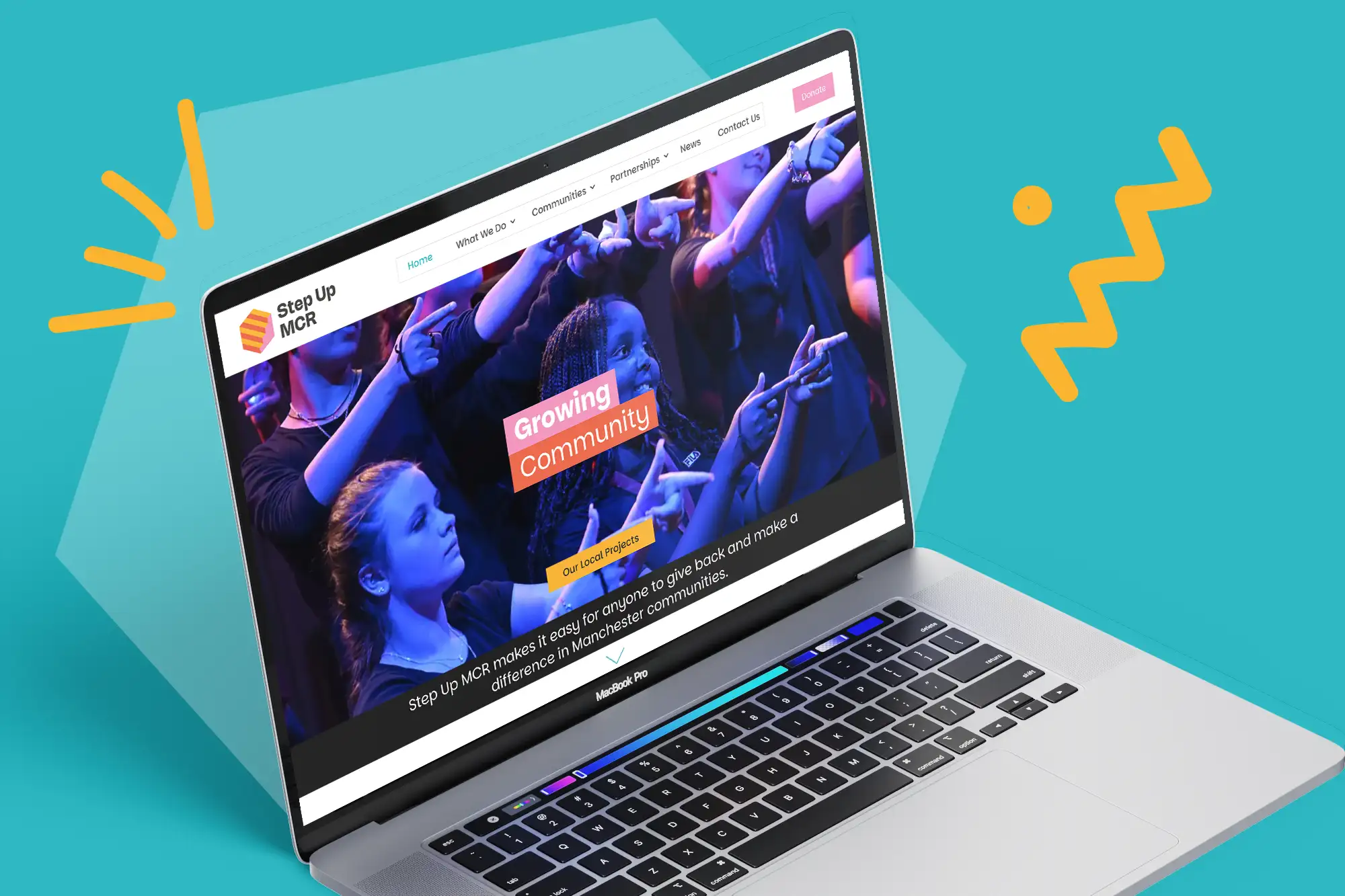 Visual image carousel on Step UP MCR home page